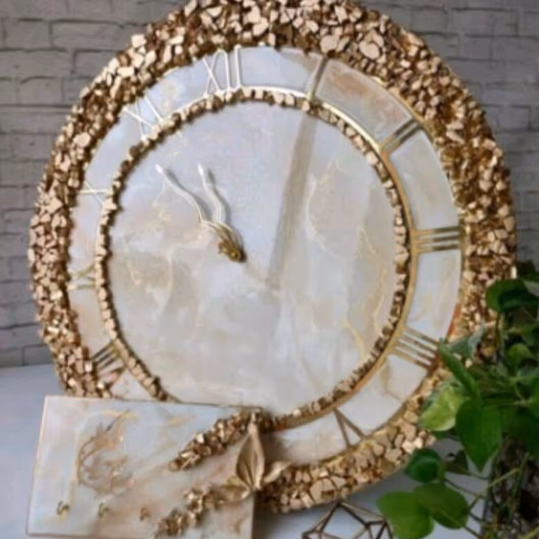 ساعت دیواری تمام سنگی 