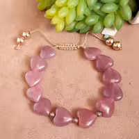 دستبند سنگ جید طرح قلب