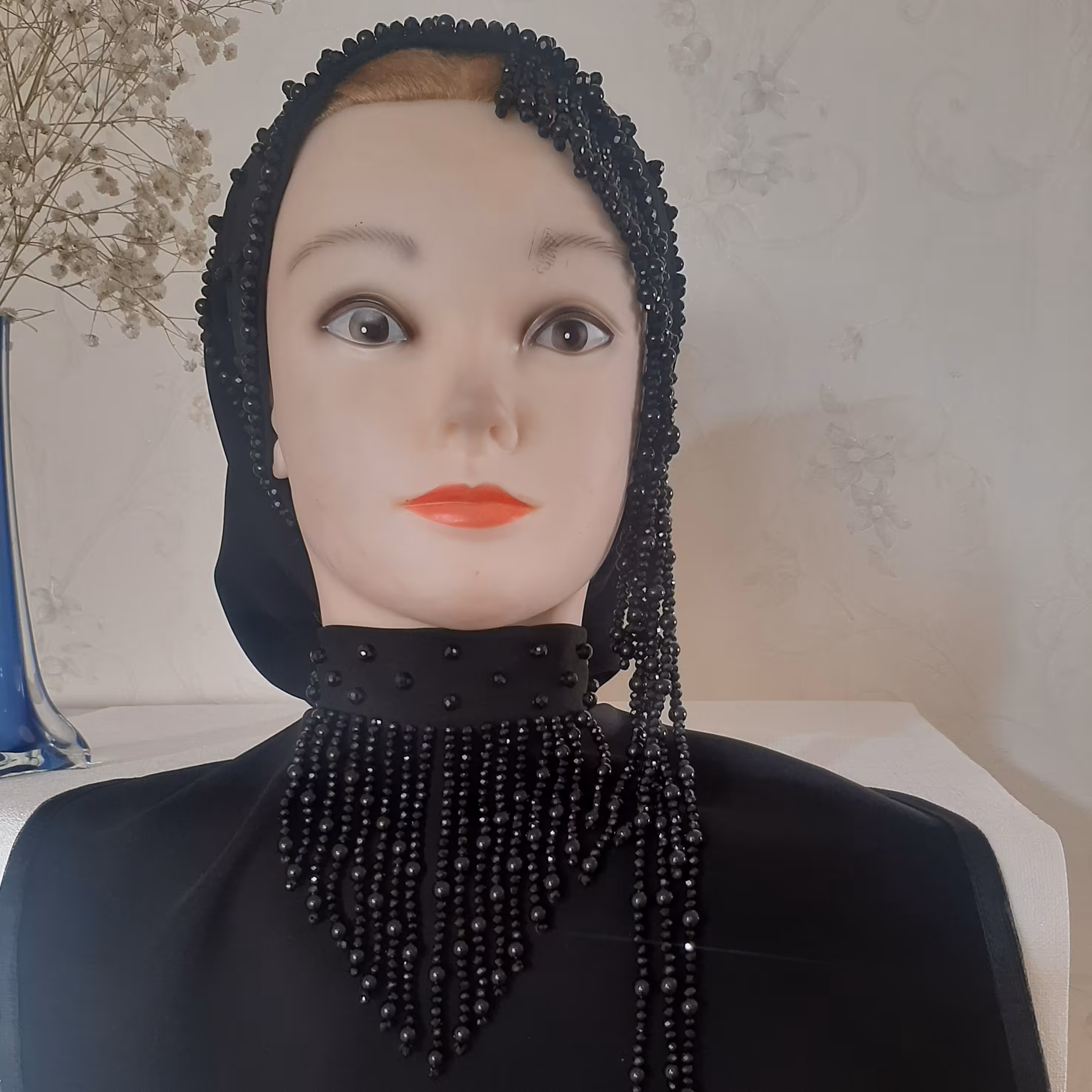 ست توربان و یقه حجاب(توربان مجلسی)(یقه حجاب)