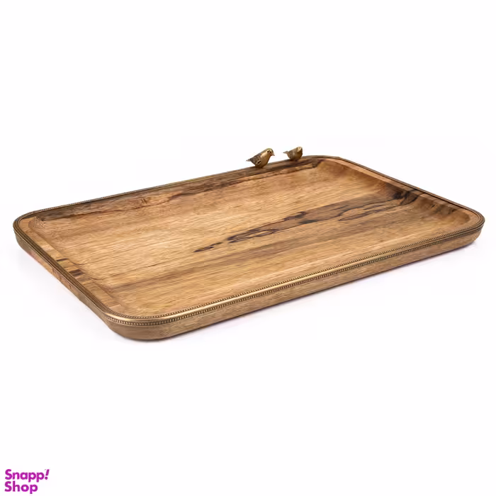 سینی مستطیل گلد کیش مدل گلدن برد سایز بزرگ کد GK829444