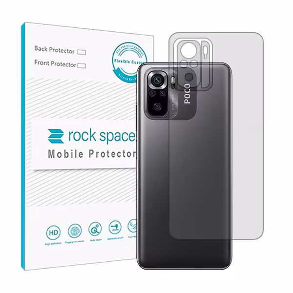 گلس محافظ پشت گوشی شیائومی Poco M5s مدل نانو هیدروژل شفاف برند راک اسپیس کد23135S