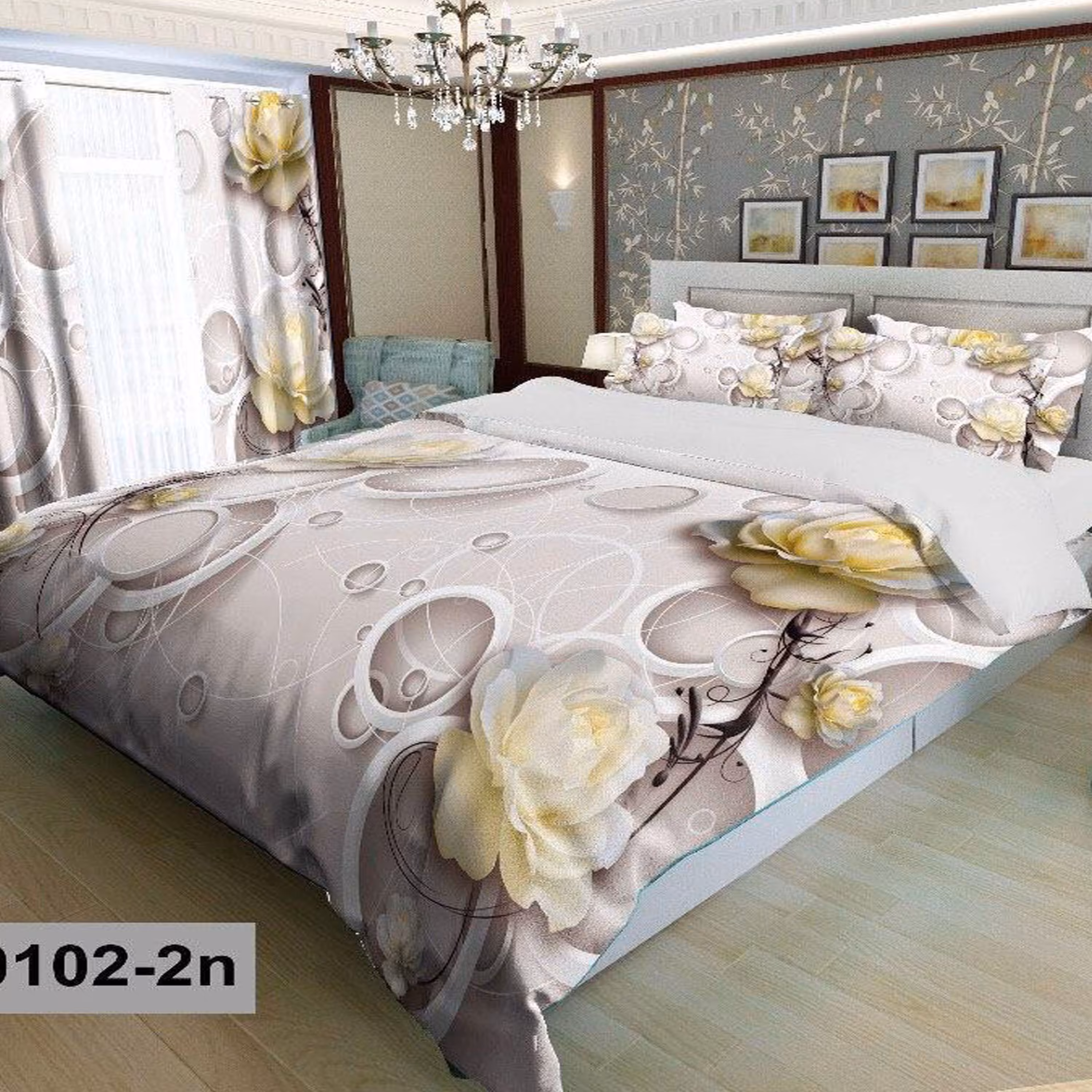 سرویس روتختی 2 نفره تنسل چاپی برندترک لند(Turk Land) z 102