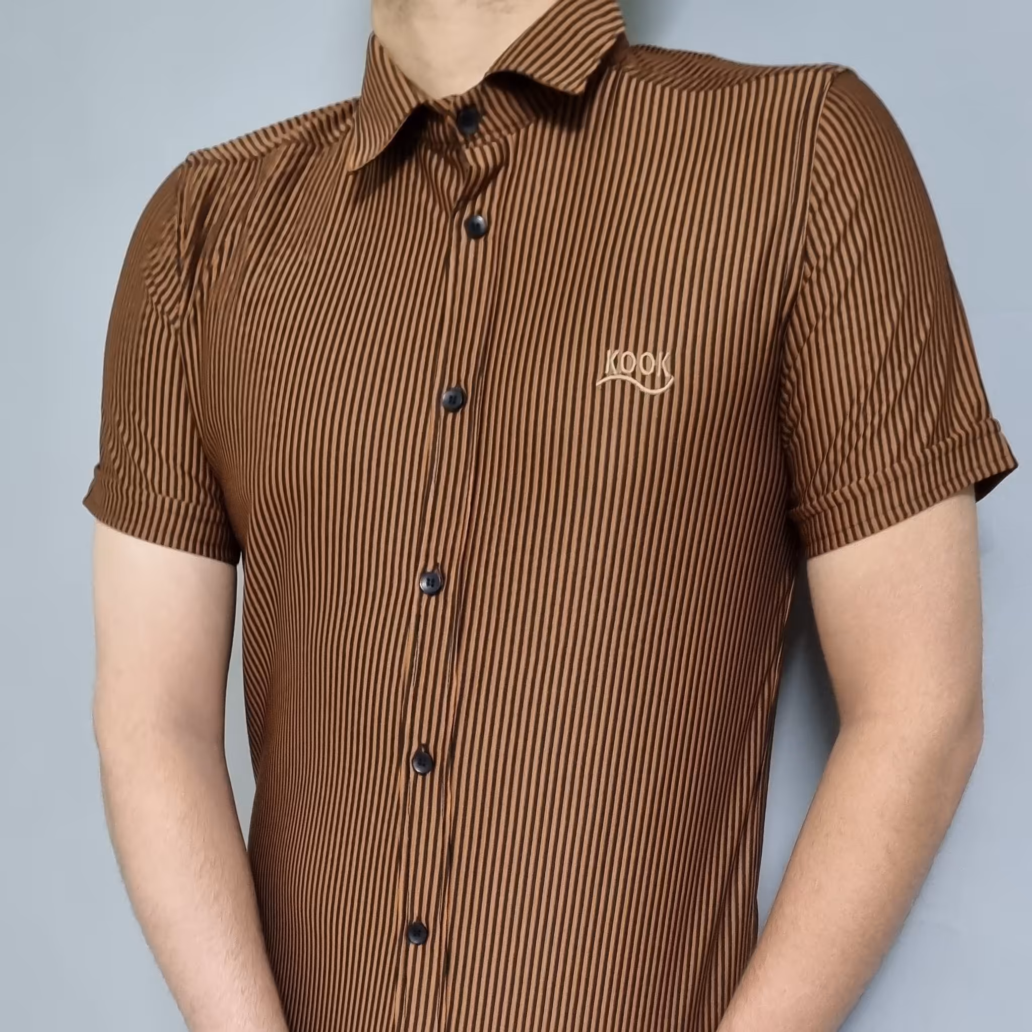 پیراهن راه دار نیم آستین