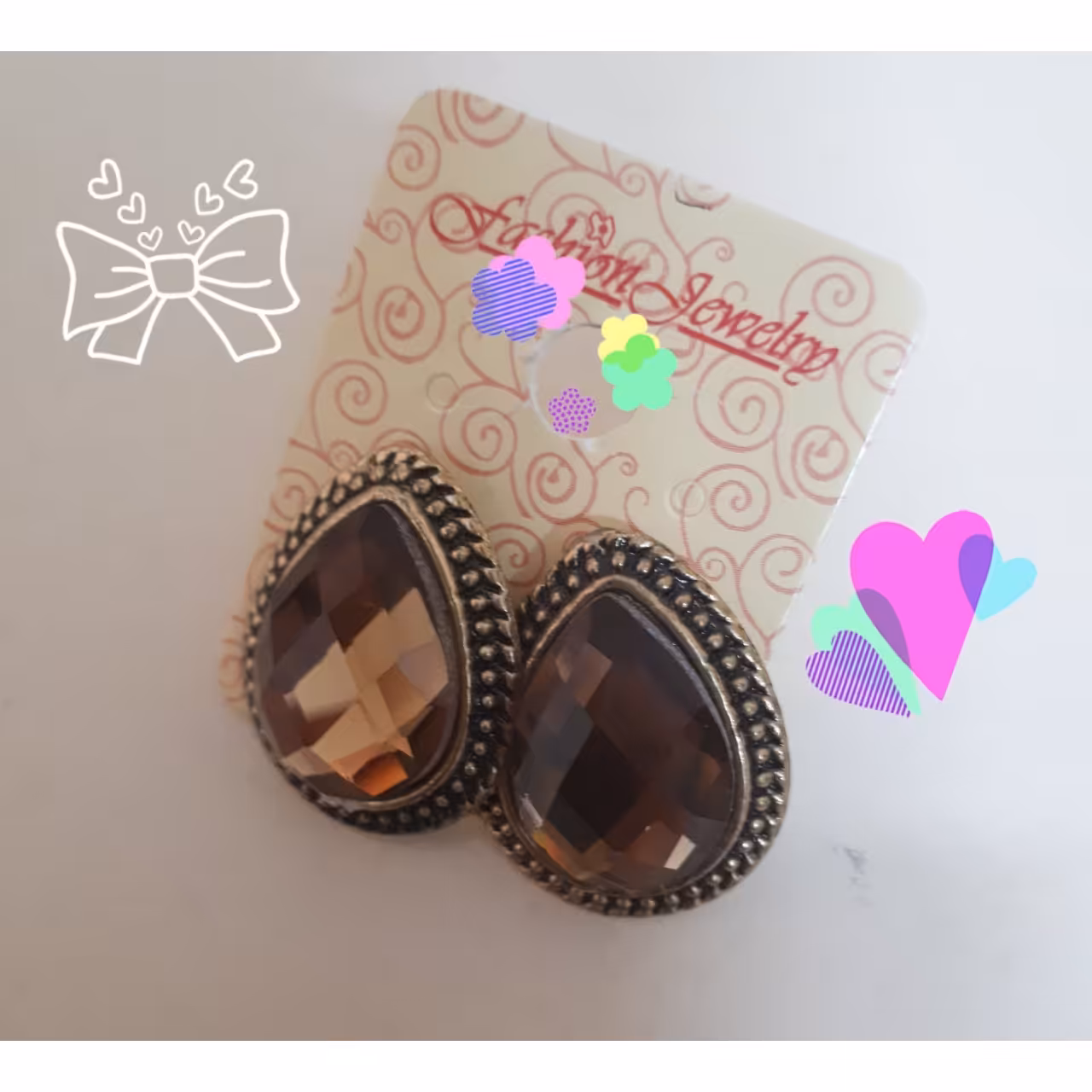 گوشواره طرح قلب مدل 504