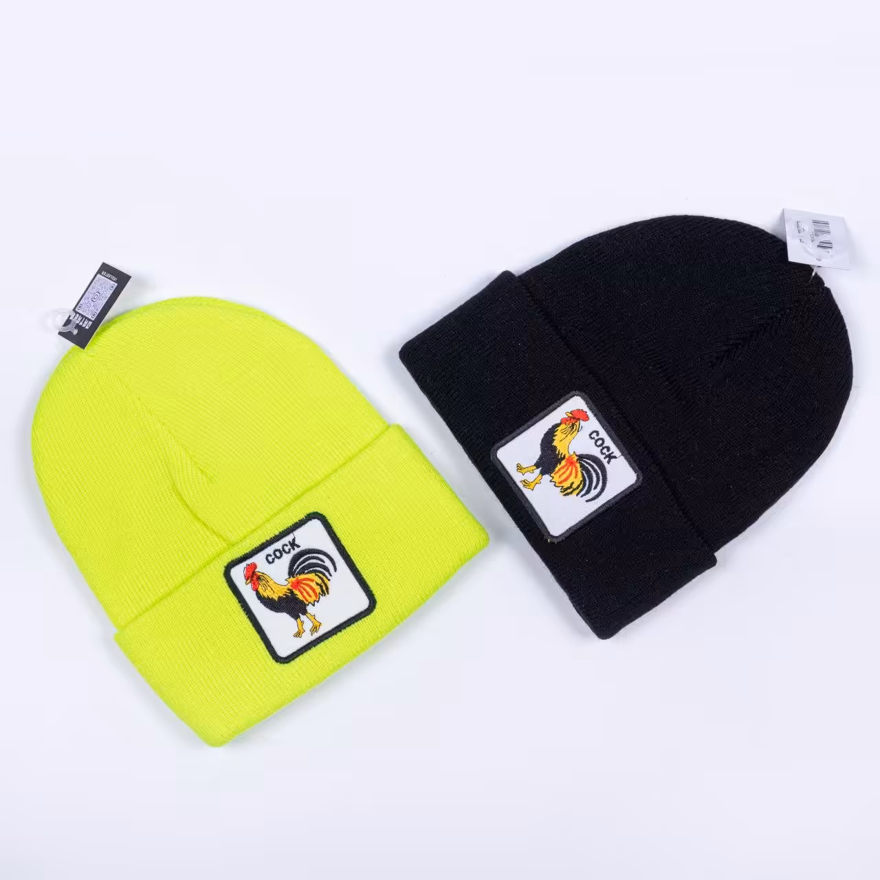 کلاه بافتنی زمستانی اسپرت طرح استیکر خروس 