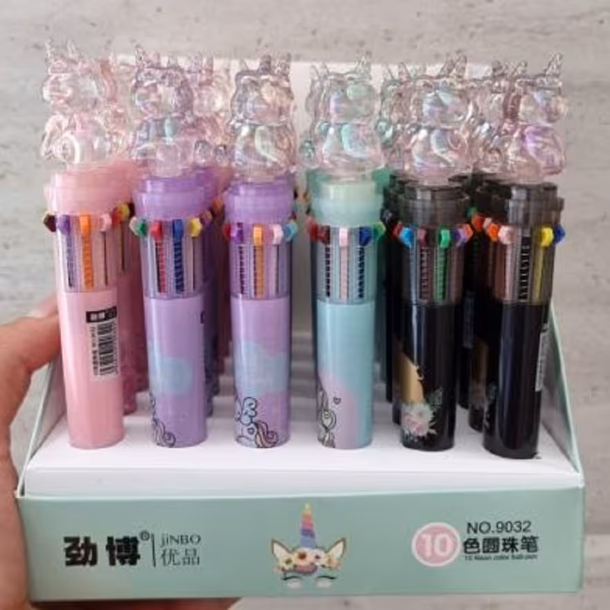 خودکار 10 رنگ فشاری تک شاخ