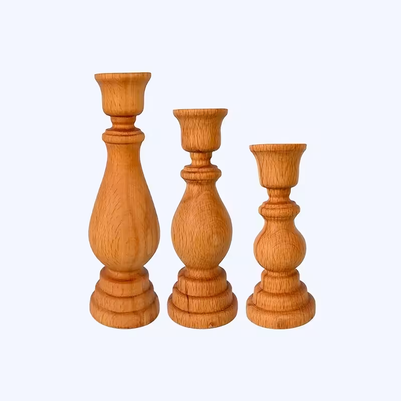 ست جا شمعی چوبی نایس