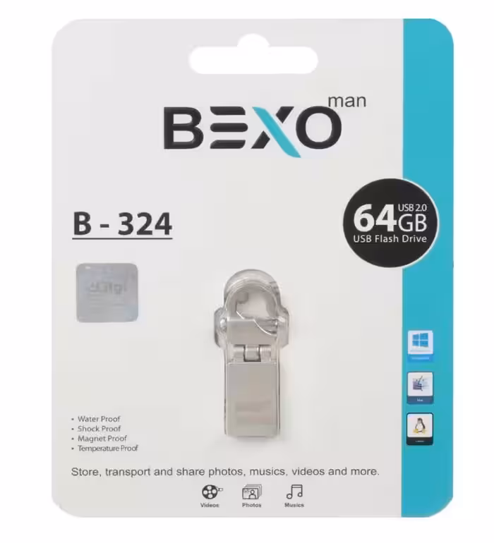 فلش مموری بکسو مدل B-324 USB 2.0 ظرفیت 64 گیگابایت