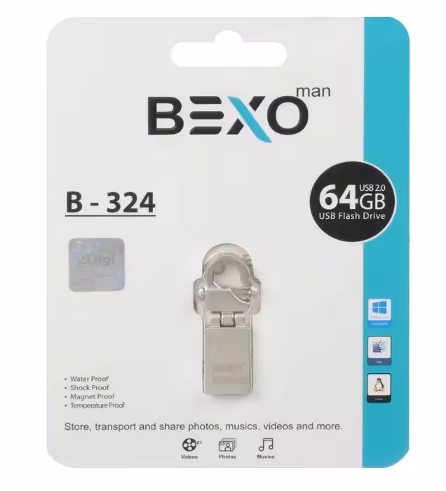 فلش مموری بکسو مدل B-324 USB 2.0 ظرفیت 64 گیگابایت