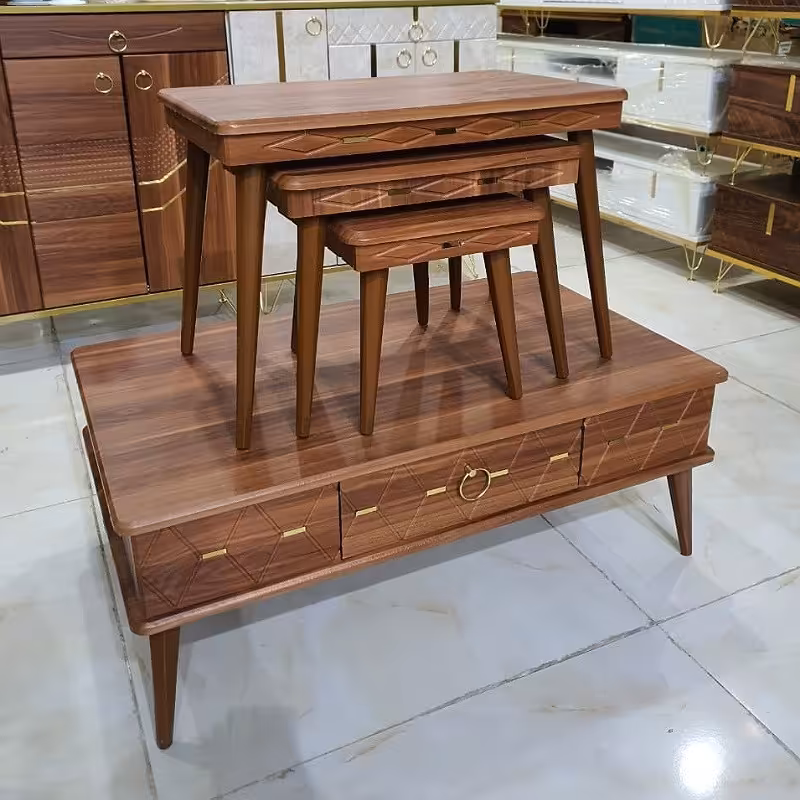 میز پذیرایی جلو مبلی عسلی طرح لیزری ((هزینه ارسال با مشتری بصورت پسکرایه است ))