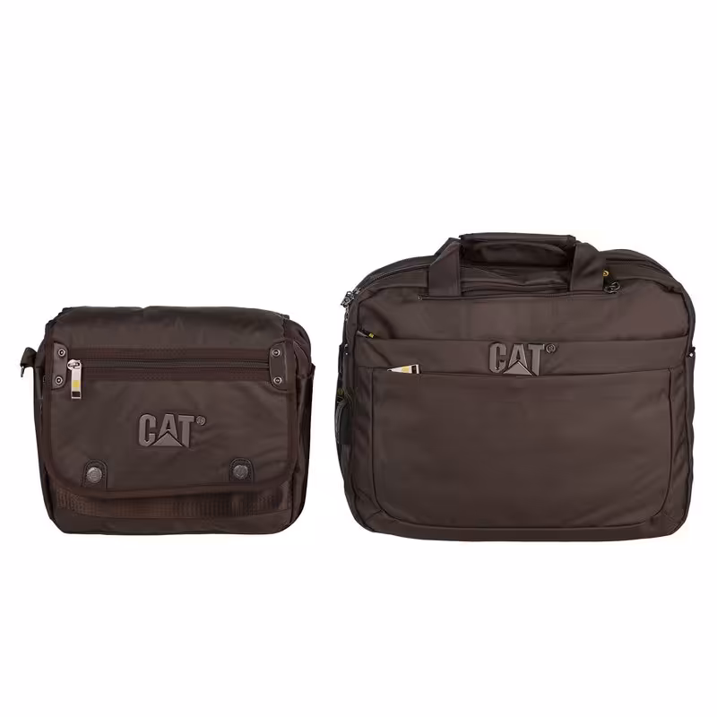 کیف سه کاره  برزنتی کت کد 700  به همراه کیف رودوشی مناسب لپ تاپ رنگ قهوه ای