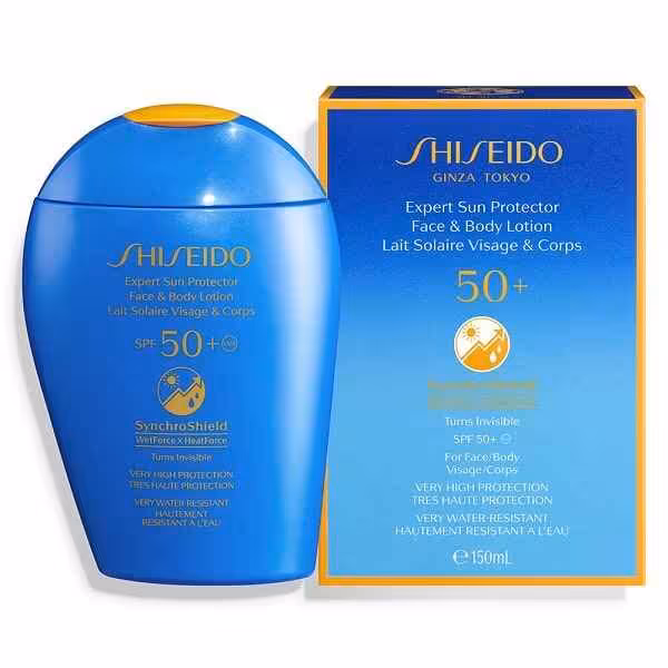 لوسیون ضد آفتاب و ضد چروک شسیدو Shiseido دارای SPF50 حجم 150 میل | صورت و بدن، بدون رنگ