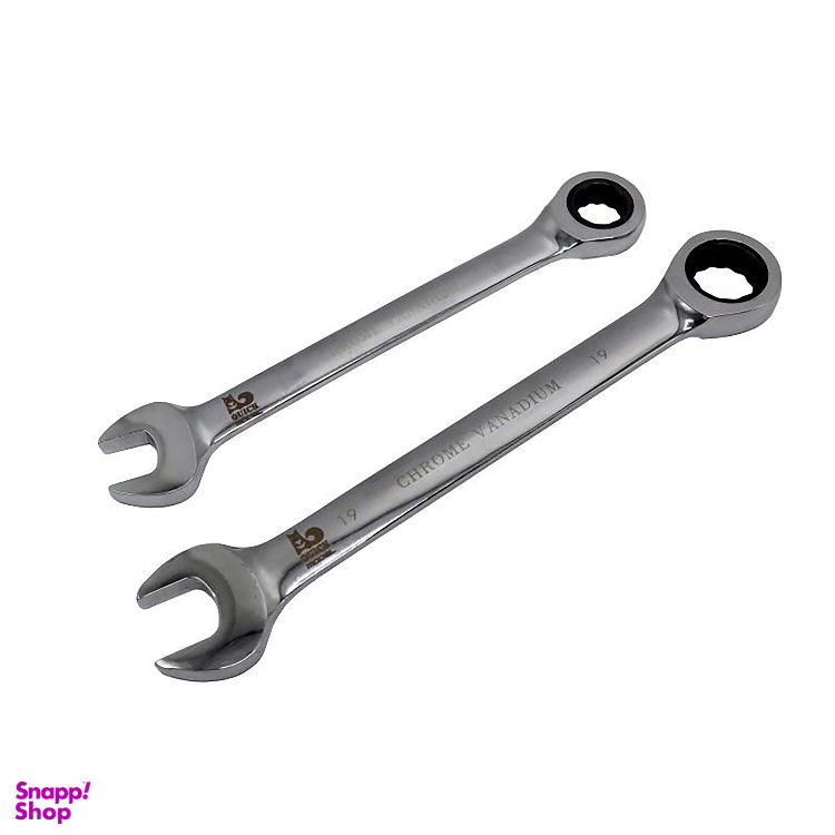 آچار سر تخت و رینگی جغجغهای مدل کوییک (Model Quick) کد YP-HC-015-19MM مجموعه 2 عددی