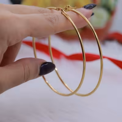 گوشواره حلقه استیل.