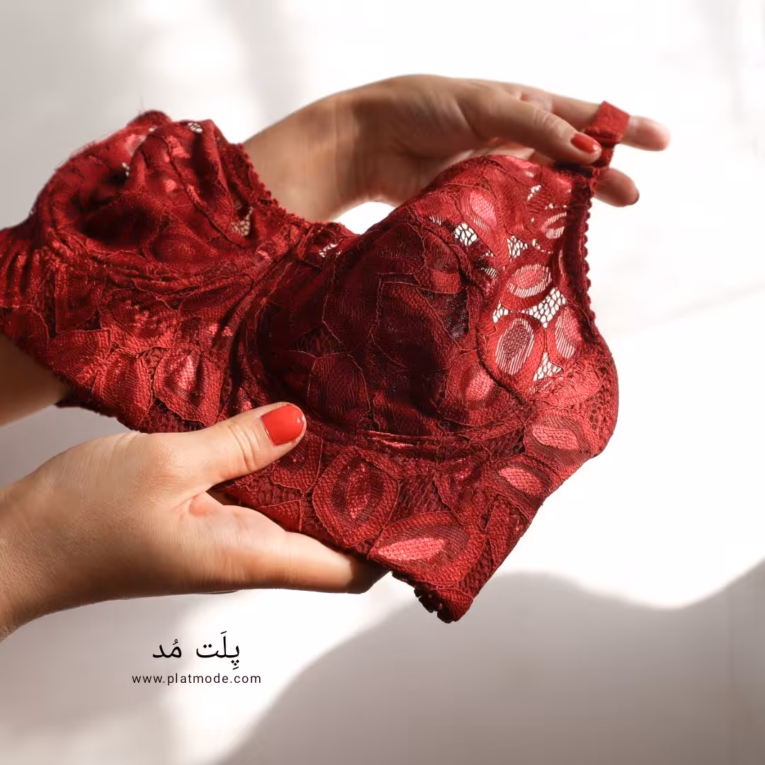 سوتین فنردار  زنانه با کش سه سانتی در زیر کاپ مدل گیپوری