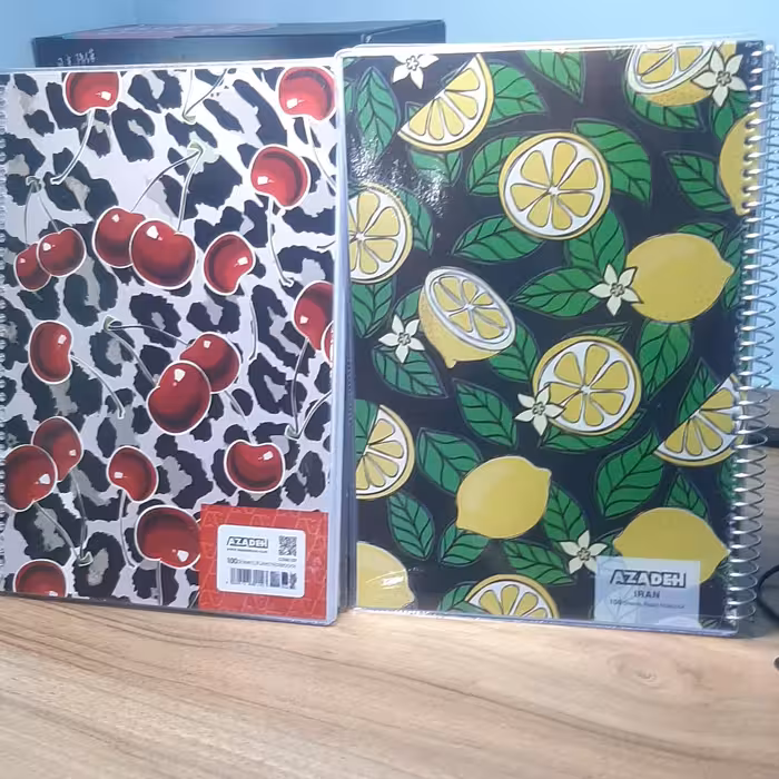 دفتر 100 برگ تک خط سیمی مجلد آزاده کد 127