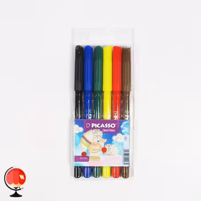 ماژیک رنگ آمیزی 6 رنگ پیکاسو مدل Fine Tip