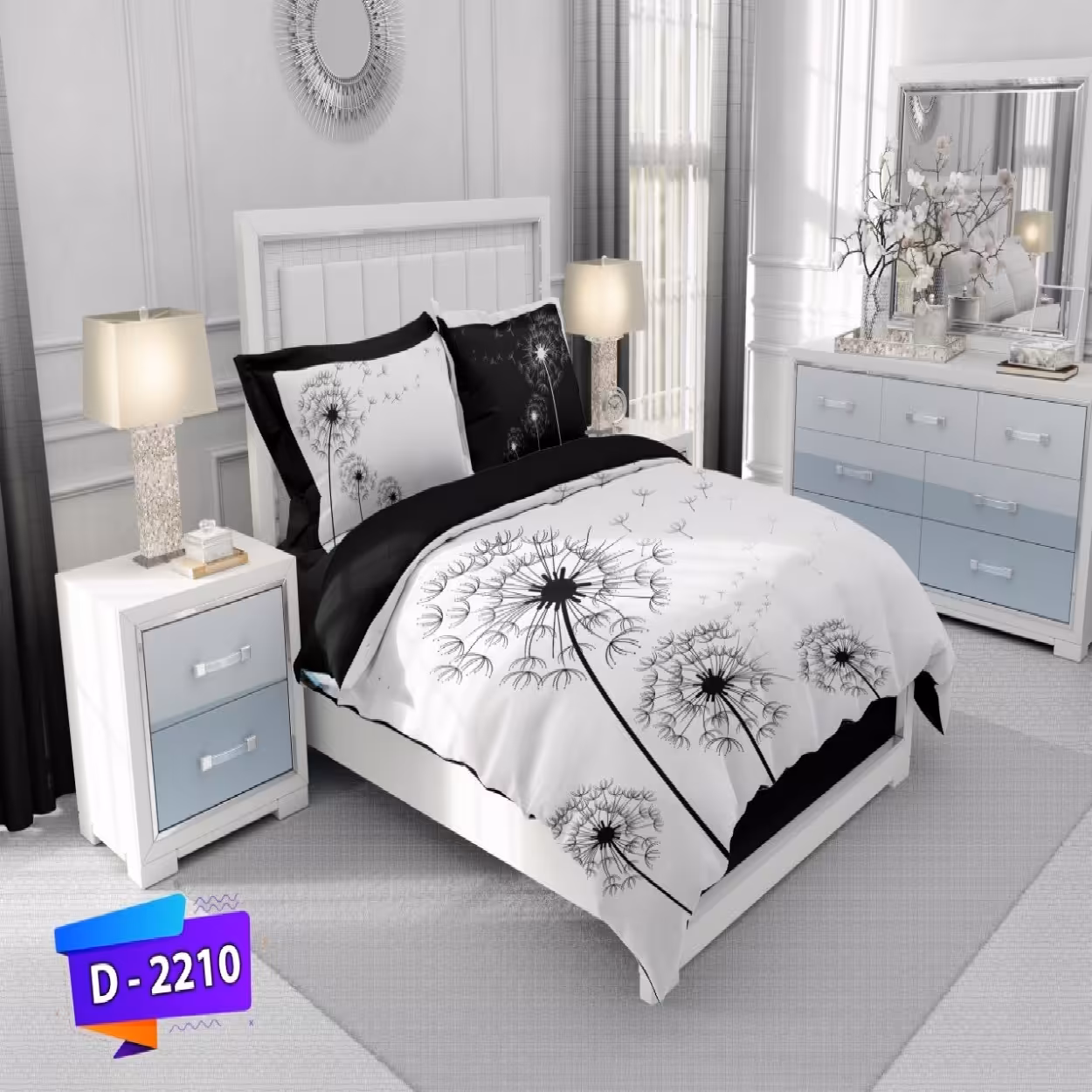 سرویس روتختی لمان کد 2210 دونفره 6 تکه