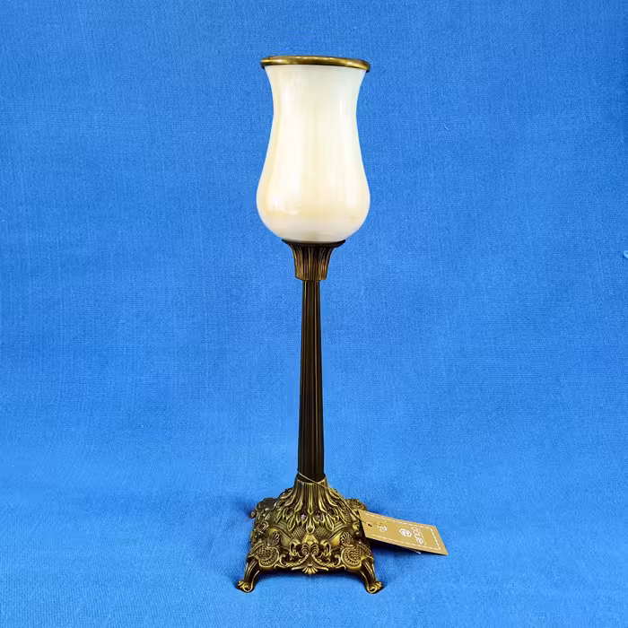 شمعدان پایه دار  طرح سنگی اریکو سایز متوسط کد 1894