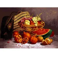 کد 25061 - نخ و نقشه کامپیوتری تابلو فرش عرشیان طرح گل و سبد گل