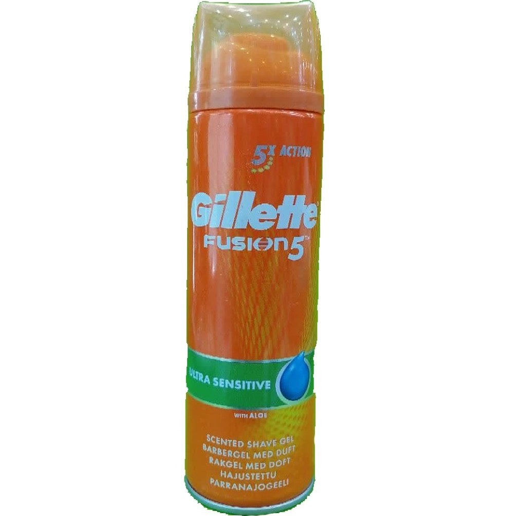 ژل اصلاح GILLETTE پوست فوق حساس Fusion5 ژیلت 200ml
