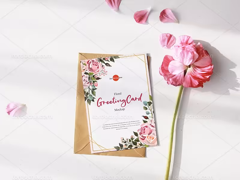 موکاپ لایه باز کارت دعوت | گرافیک با طعم تربچه