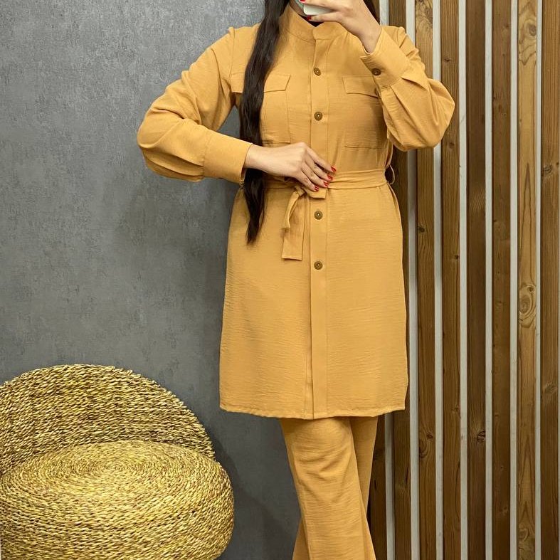 مانتو شلوار ابروبادی مدل سوگند ( کت شلوار تابستانه خنک ابرو بادی تونیک شومیز