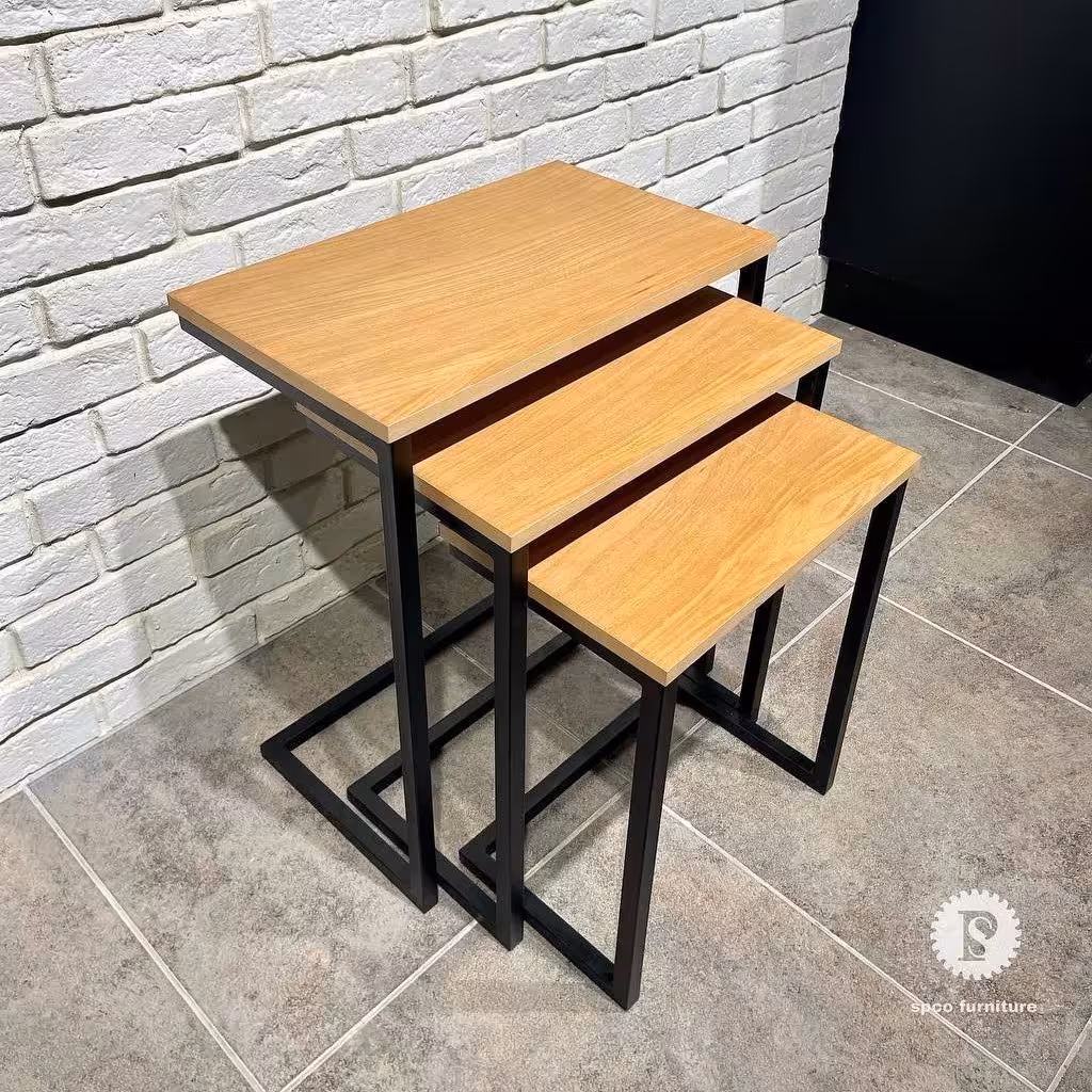 میز کنار مبلی، ساید تیبل، روکش طبیعی راش