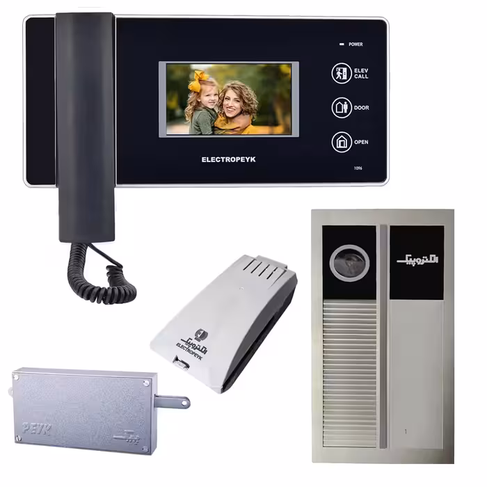 آیفون تصویری الکتروپیک . پک کامل  1 واحدی . مدل 1096 با پنل لمسی رندا