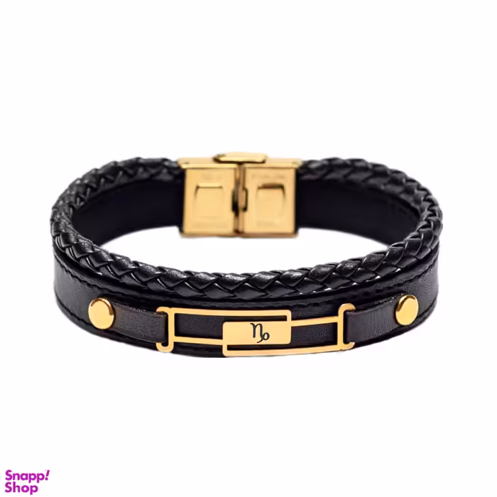 دستبند طلا 18 عیار مردانه لیردا مدل نماد ماه تولد دی