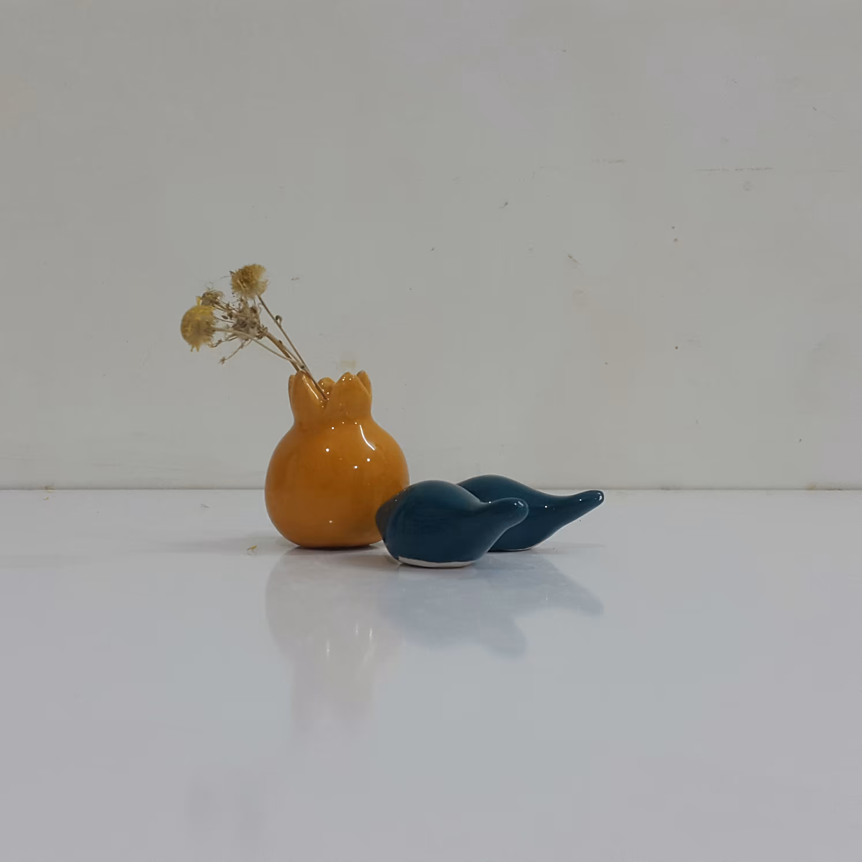 پرنده انگشتی و انار سرامیکی کد 6