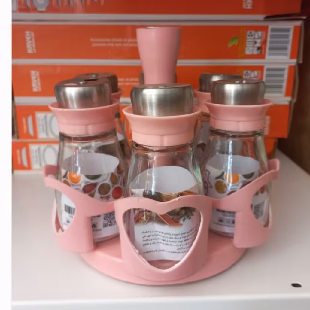 جا ادویه گردان 6 عددی جا ادویه چرخشی  جاادویه