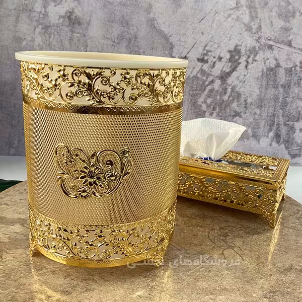 سطل و جا دستمال کاغذی مدل آنتیک