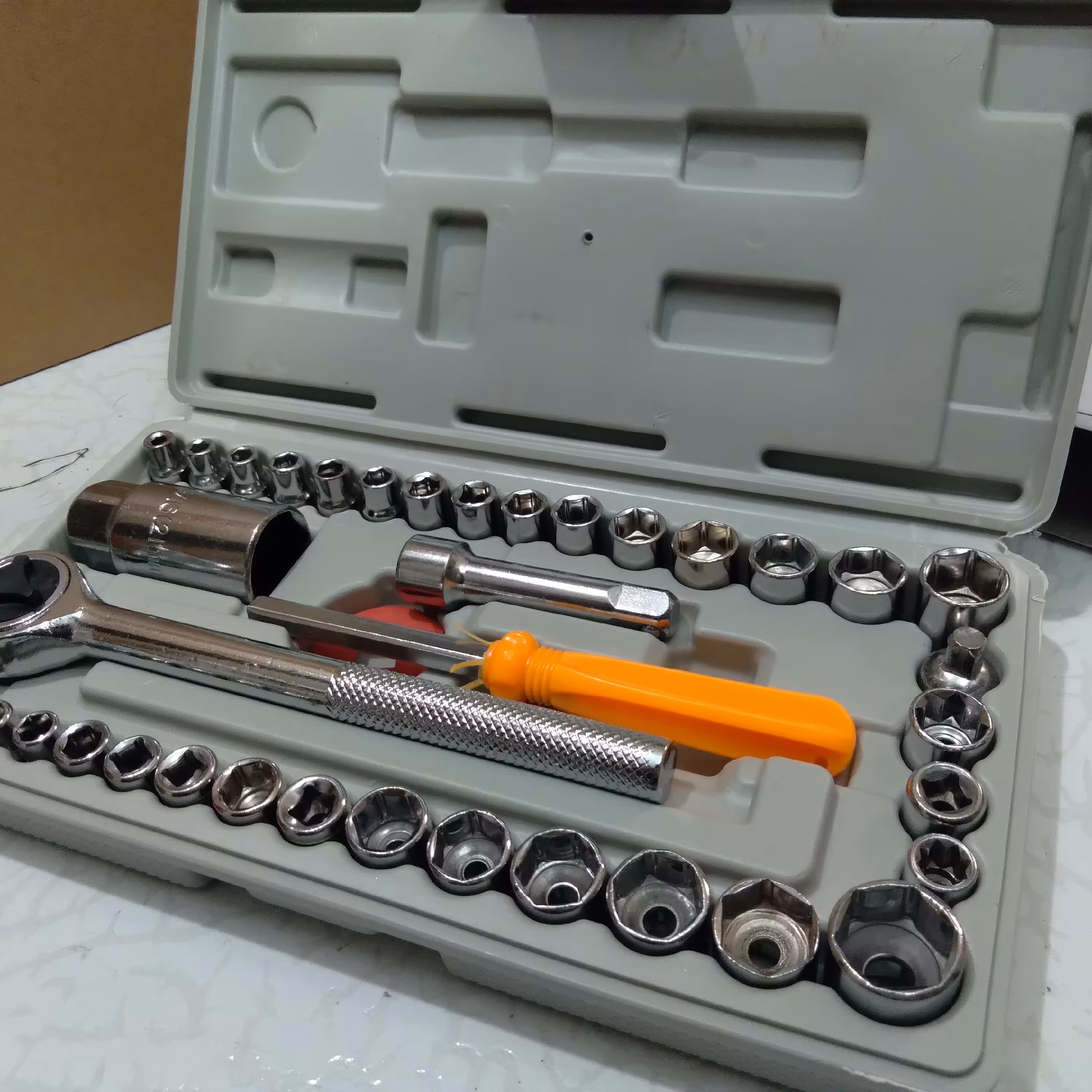 ست کامل جعبه بکس 40پارچه aiwa 40 آیوا تیکه آچار بوکس ریز  achar box