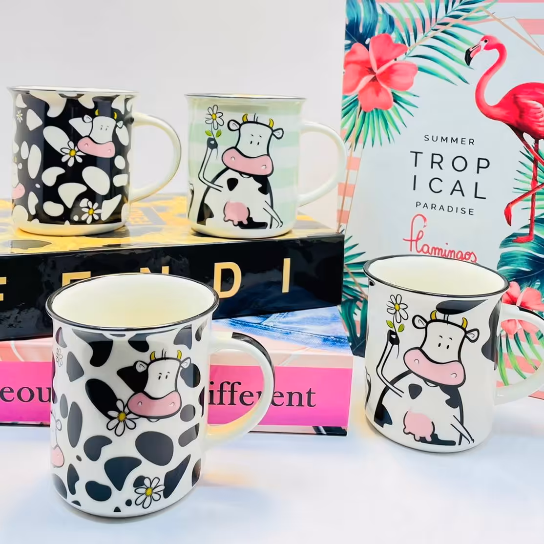 لیوان سرامیک طرح گاو (تک جعبه) یک عددی کد پسرخاله با ارسال رایگان