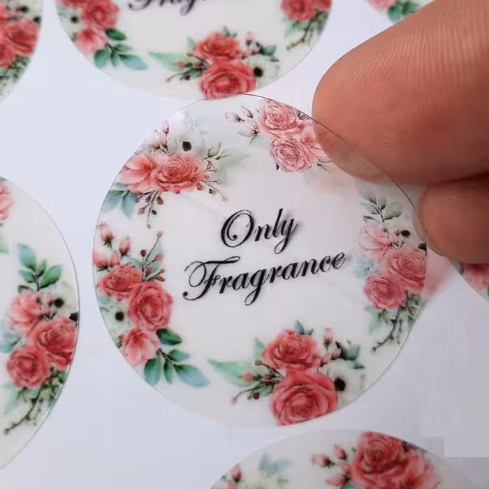 چاپ 1000 عدد لیبل شیشه ای دو لت ( 8.5x9.6 )