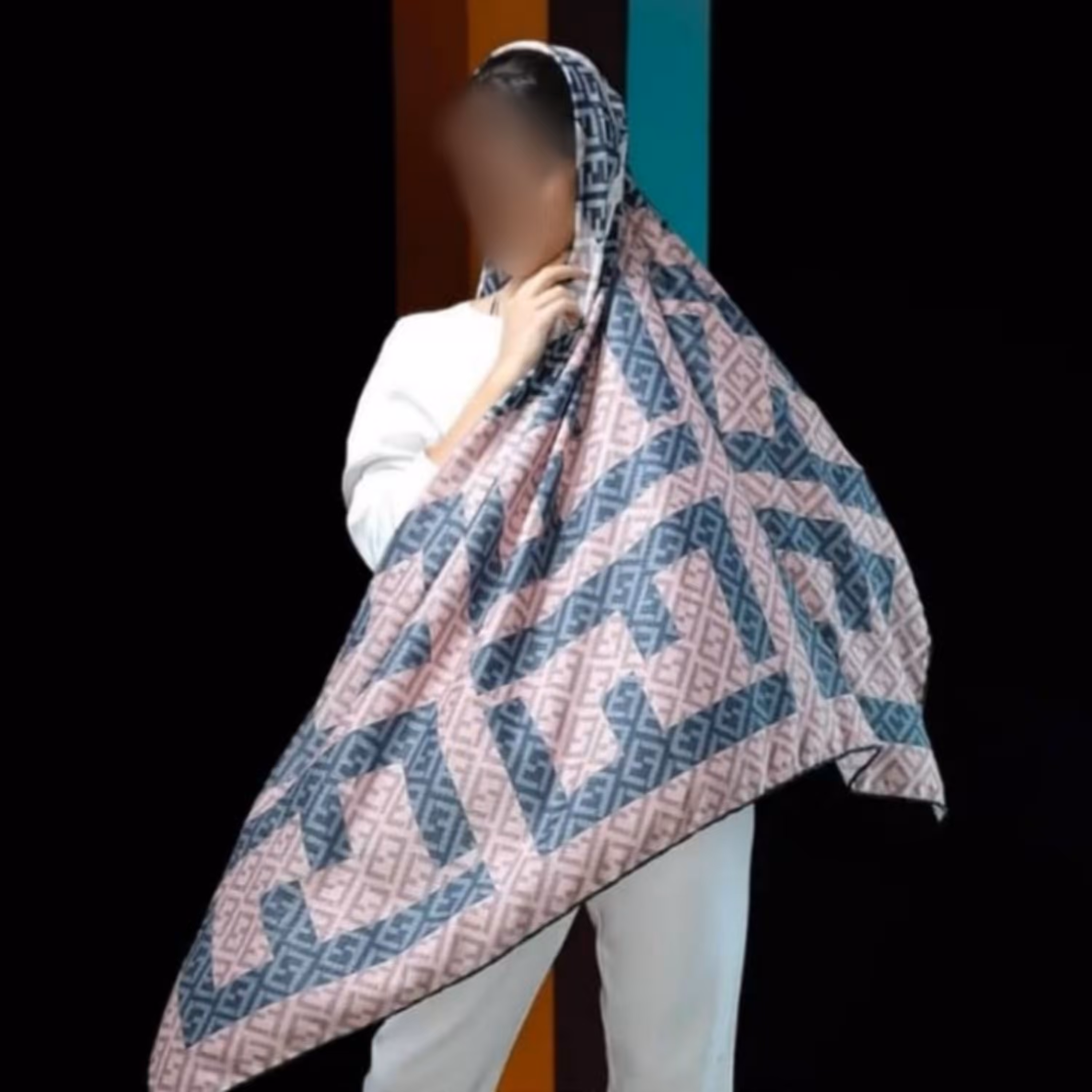 روسری نخی با طرح و کیفیت عالی قواره 140 سانت