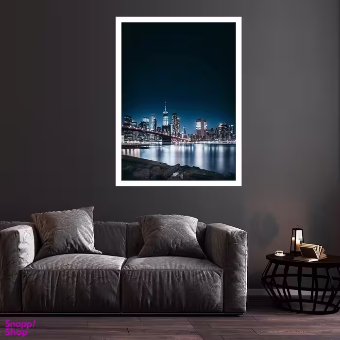 تابلو بکلیت طرح منظره شهر مدل قاب شاسی W-S8136