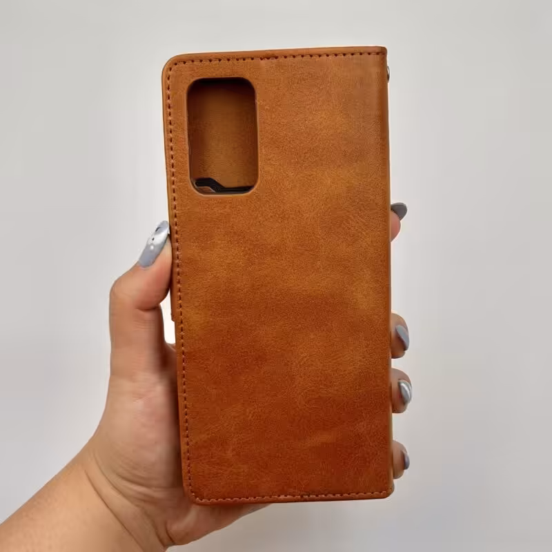 کیف گوشی Galaxy A32 5G سامسونگ چرمی مدل جاکارتی مگنت دار لوکس عسلی کد 37791