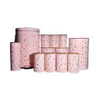 سرویس 12 پارچه خالدار صورتی یونیک کد 8043