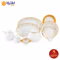 سرویس چینی زرین شهرزاد طرح ژئومتریکال طلایی 12 نفره 81 پارچه (توقف تولید)*