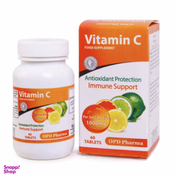 قرص ویتامین ث 1000 میلی گرم او پی دی فارما بسته 60 عددی