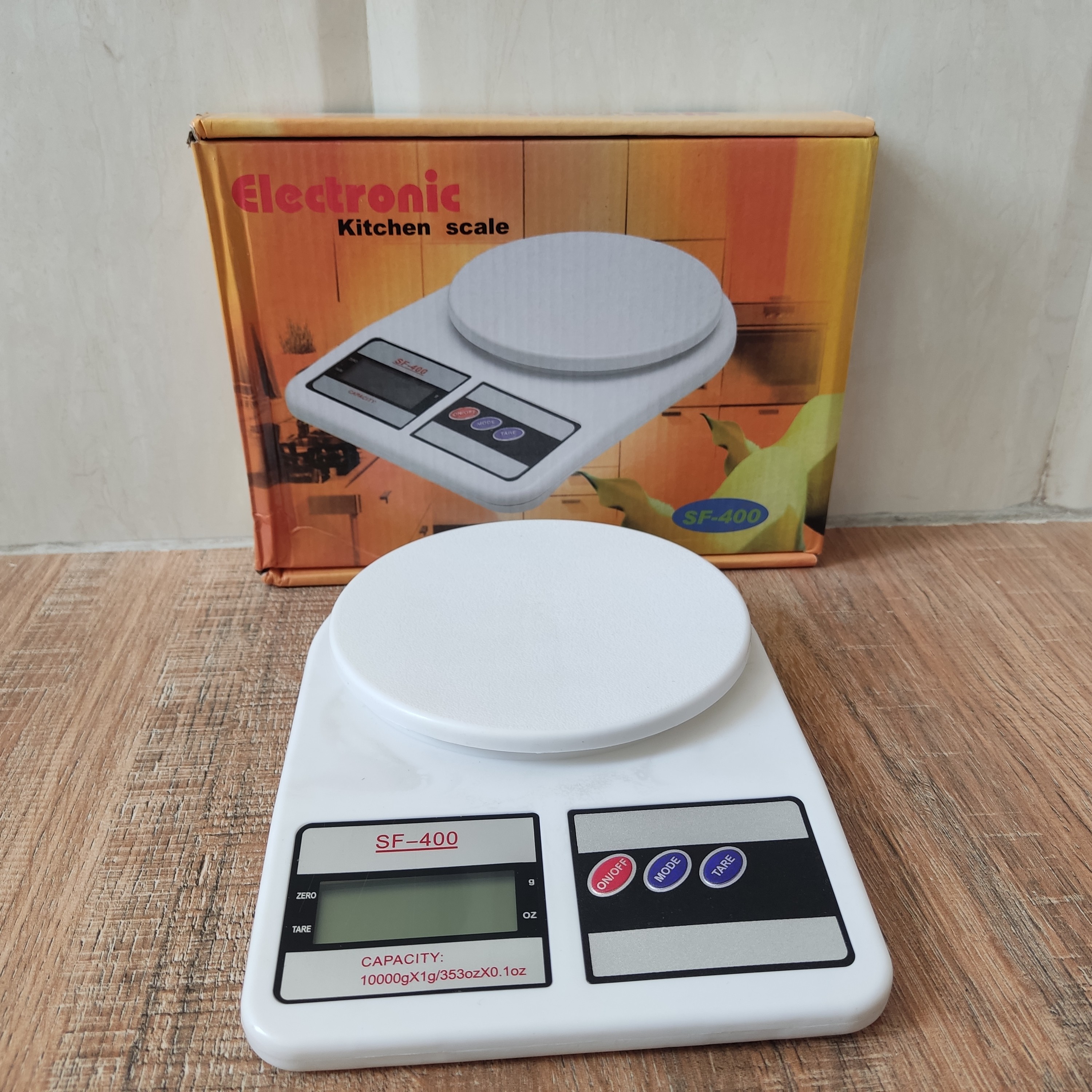 ترازو آشپزخانه دیجیتالی الکترونیک اصلی مدل Electronic SF-400ظرفیت10کیلو گرم ودقت1گرمقابلیت صفر شدن