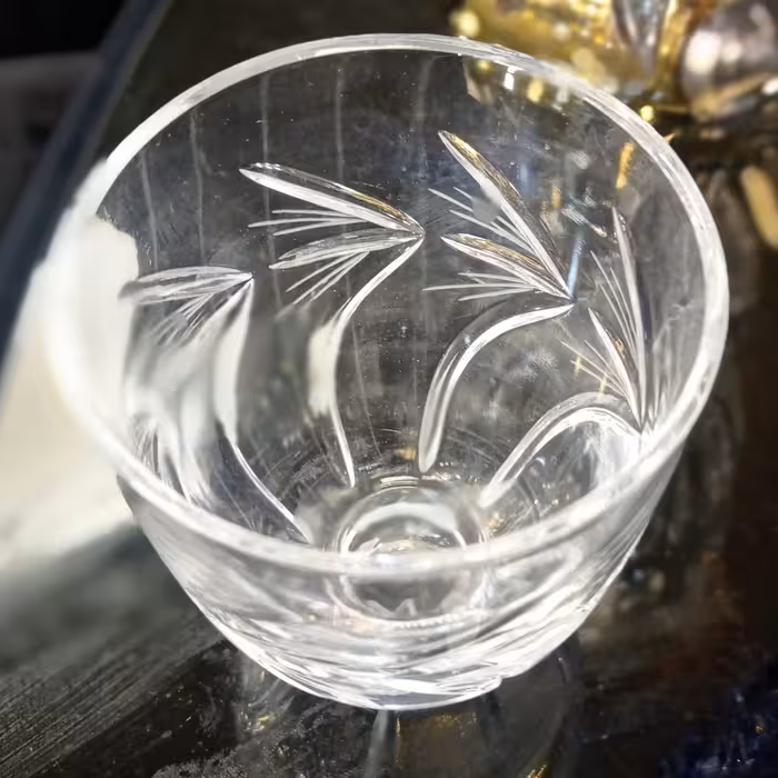 لیوان کوتاه کریستال  مدل لتوس (پس کرایه)