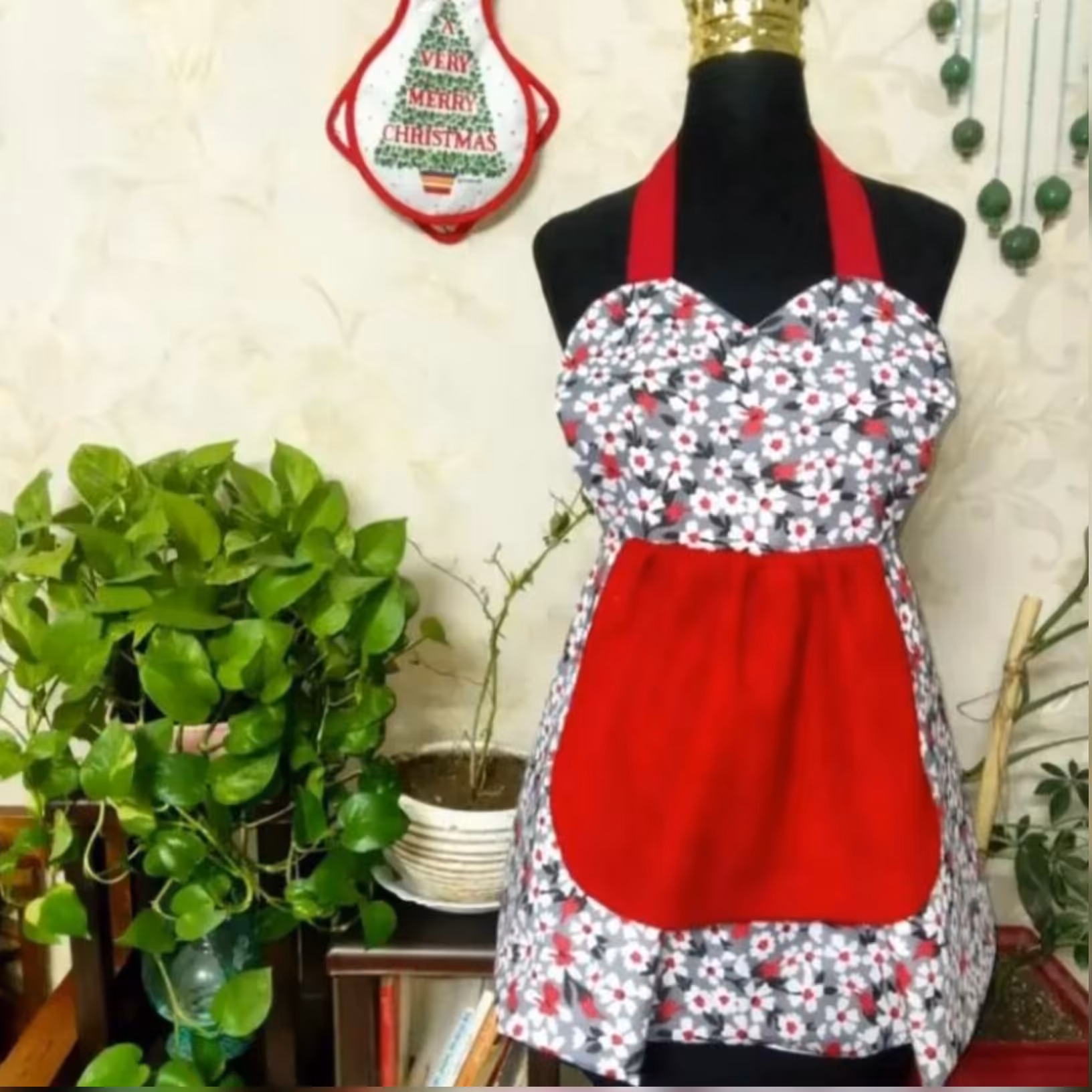 پیشبند آشپزخانه دودامنه ضدآب حوله ای