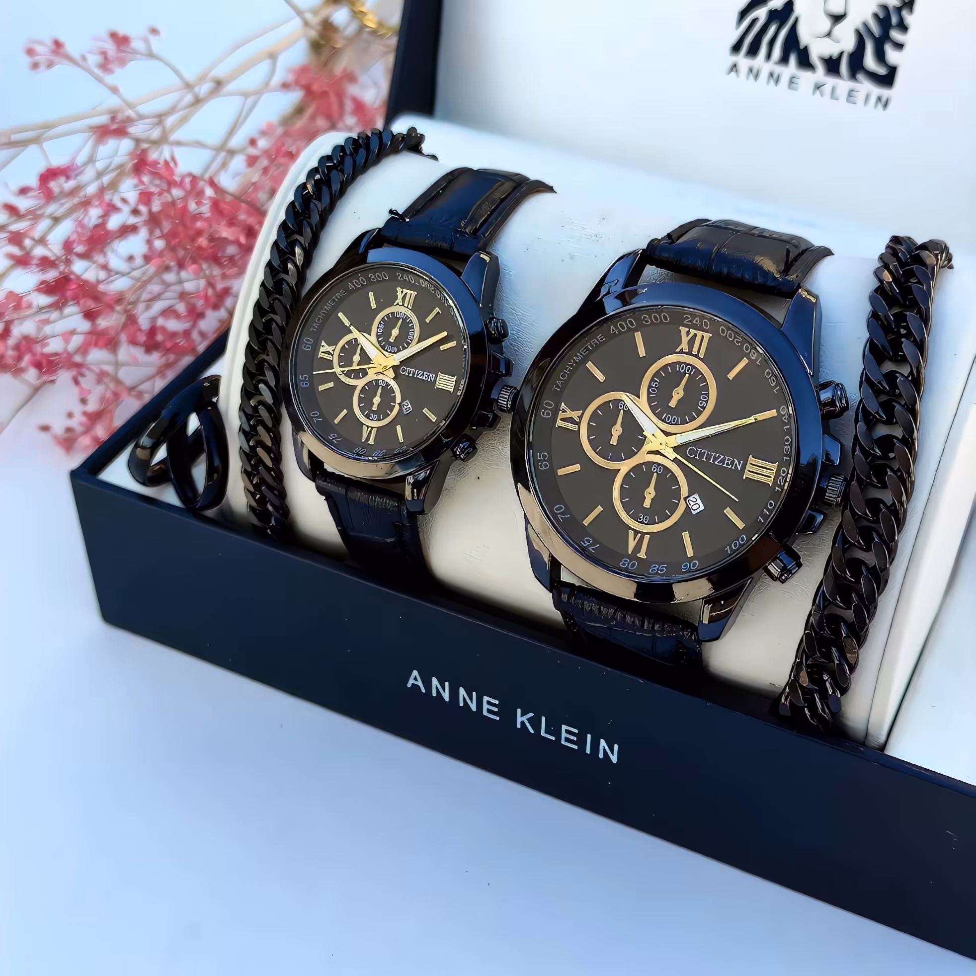 ساعت زنانه و مردانه سیتیزن همراه دستبند حلقه 