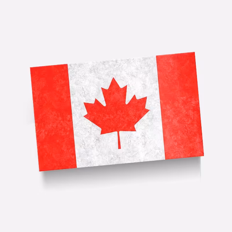 استیکر(برچسب) کارت عابر بانک-طرح پرچم کانادا-کد9-سفارشی