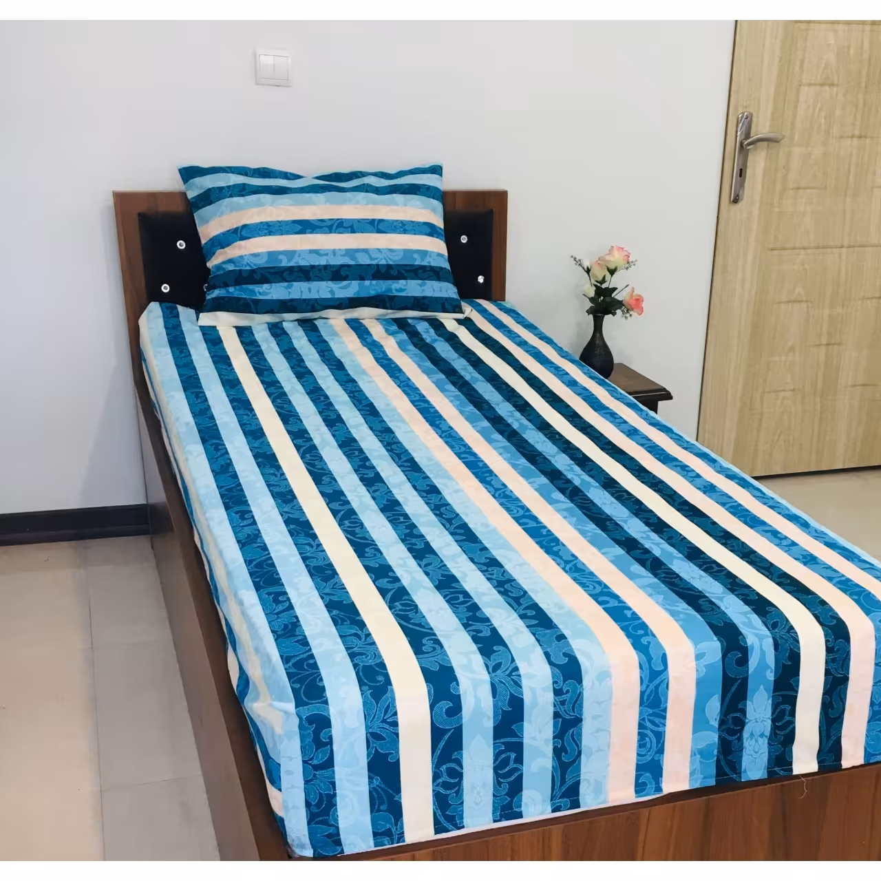 روتختی کشدار تشک تخت تک نفره مدل پیام