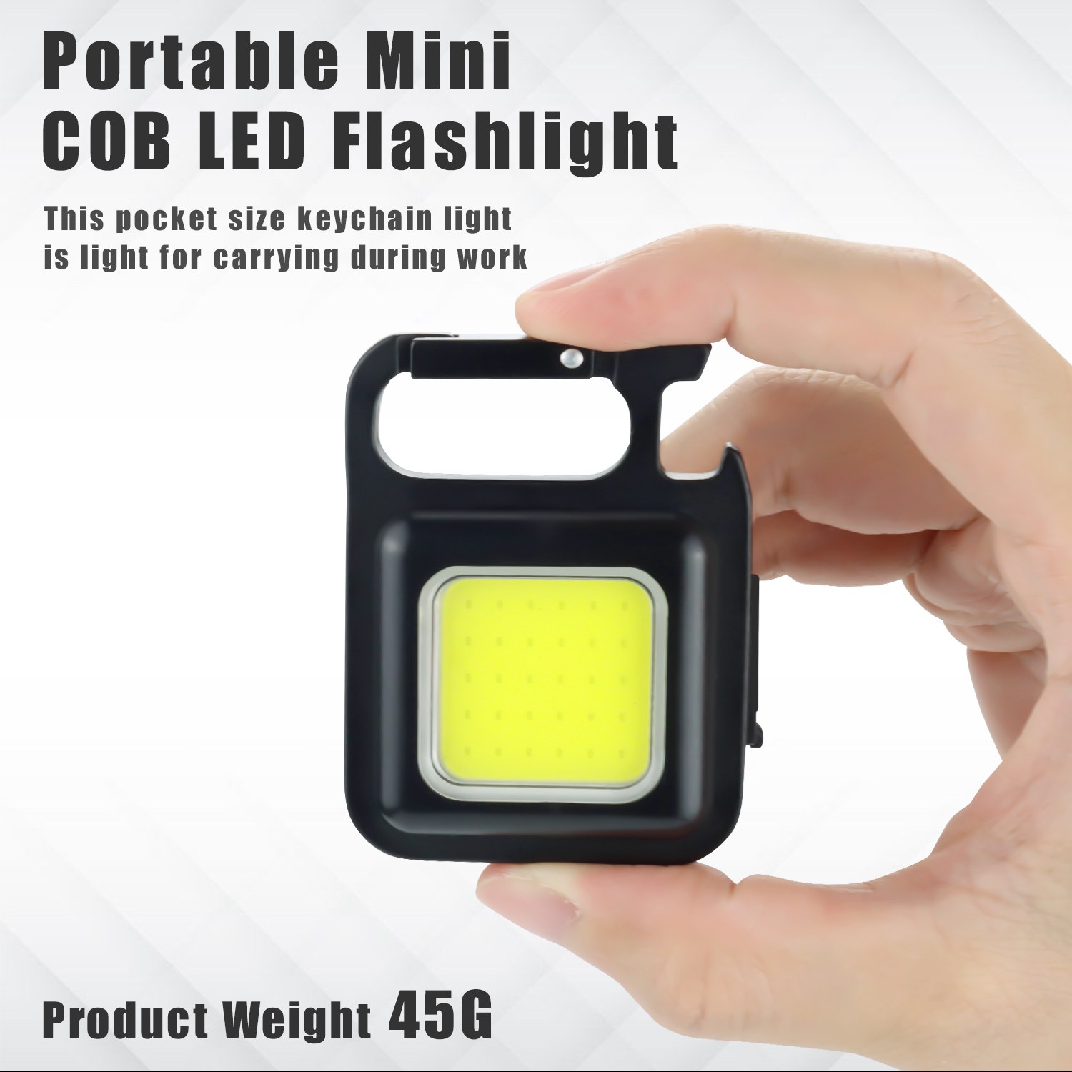چراغ قوه کمپینگ چند کاره جیبی مگنتی شارژی RECHARGEABLE KEY CHAIN LIGHT