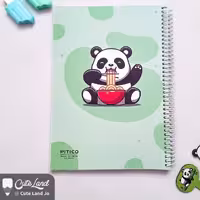 دفتر  100 برگ  طرح پاندا برند پیتیکو صحافی فنری و خطوط ابی